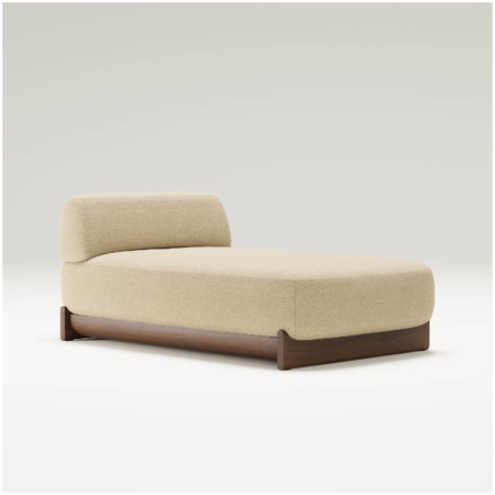 Dome Sofa Walnut Chaise Longue