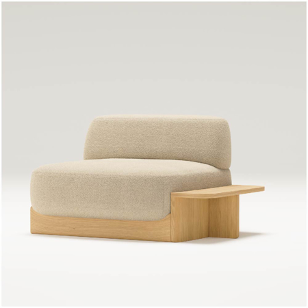 Dome Sofa Oak Side Module