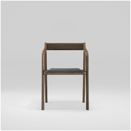 Kundera Chair Walnut With Upholstered Seatpad