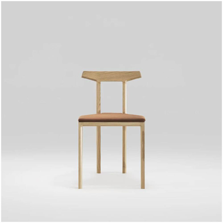 Orca Chair Oak With Leather Seat Pad