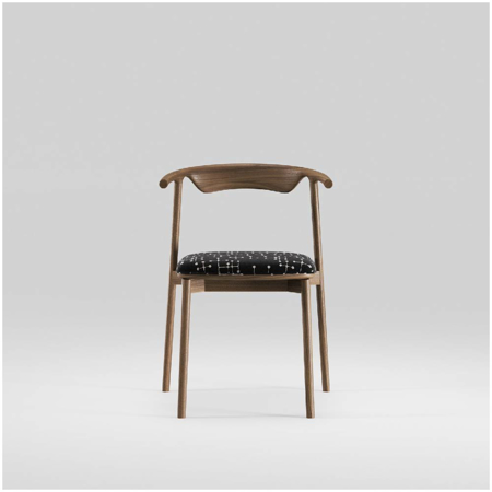 Pala Chair Walnut With Upholstered Seat Pad