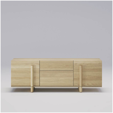 Brutalist Sideboard Oak 72.8"