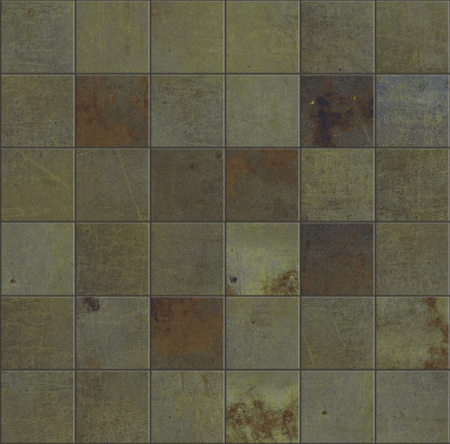 Lamiere Green Natural Mosaic 11.71"x11.71" Porcelain Tile