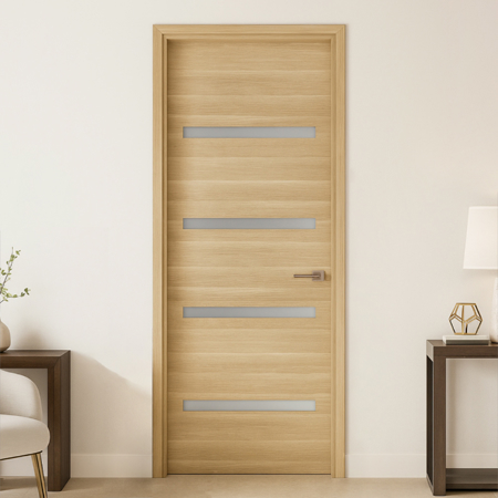 Urban Door Vetro White Oak 3'-0" x 8'-0" Pre-Hung Interior Left