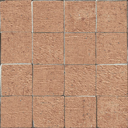 Italian Porcelain Mosaic Terra Crea Mattone 12"X12" tessere 3"X3"