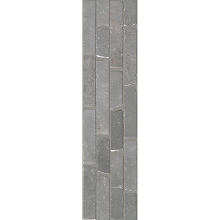 Italian Porcelain Mosaic Carrière du Kronos Gent Murotto 6"X24" 3/8" Natural