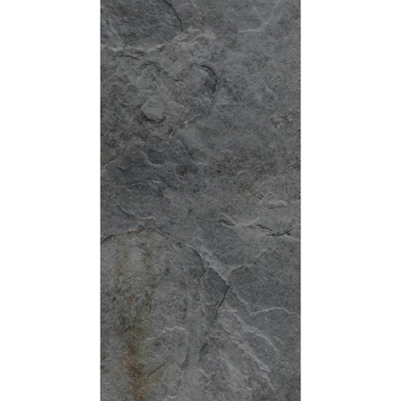 Italian Porcelain Tile Rocks Silver Black 12"X24" 3/8" Grip