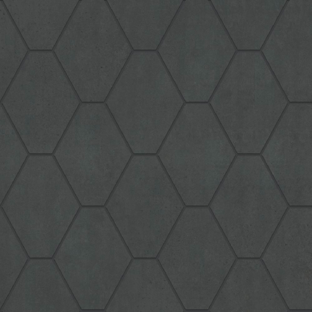 Italian Porcelain Mosaic Hexa Noir 12 3/4" x 12 1/4" 3/8" Natural