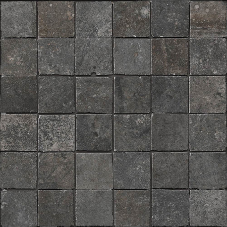 Italian Porcelain Mosaic Le Reverse Nuit 12" x 12" 3/8" Natural