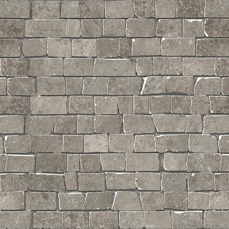 Italian Porcelain Mosaic Le Reverse Taupe Broke 12"X12" 3/8" Natural