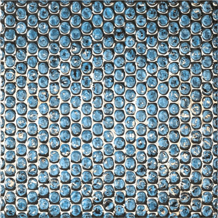 Pluriball Cobalt Décor Platino 8”x8” 5/16" Glossy Porcelain Tile