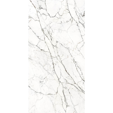 Italian Slab Statuario Spider Face A 64” x 128” 3/4" Porcelain Soft 3D
