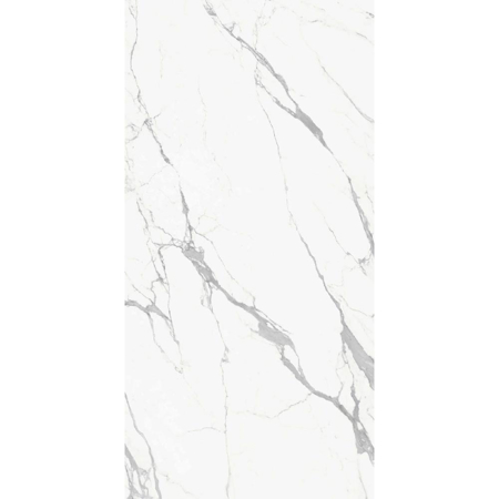 Italian Slab Statuario Premium Face B 64” x 128” 1/2" Porcelain Lux
