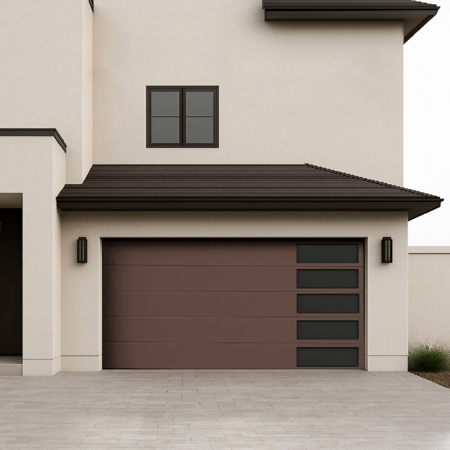 Elegant Garage Door Brown Mocha 16' x 8'