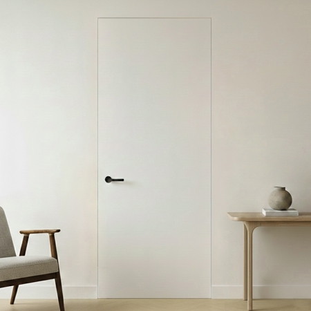 Modern Frameless Interior Primed Door Filo Muro Individuale 2'-4" x 6'-8"