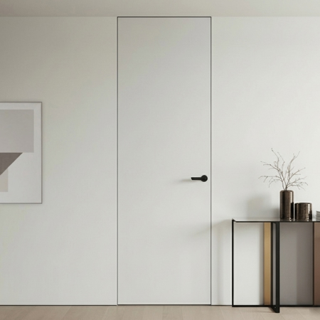 Modern Frameless Interior Door Filo Muro Pure Ash White 2'-4" x 6'-8"