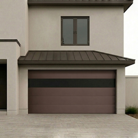 Contemporary Garage Door Brown Mocha 16' x 8'