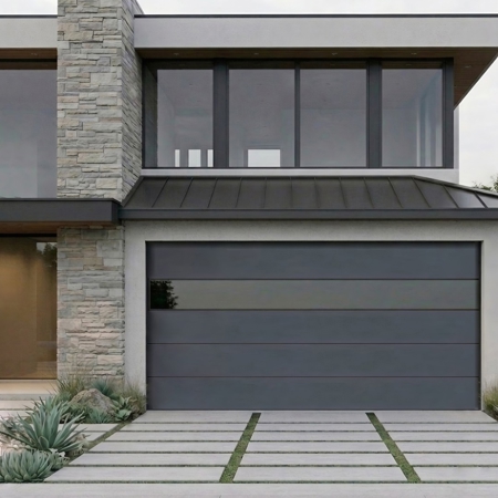 Contemporary Garage Door Titan Grey 16' x 8'