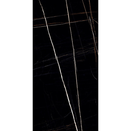 Sahara Noir 24" x 48" Glossy Black Porcelain Tile