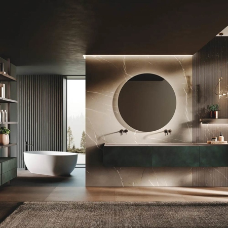 Luxury Wall Mounted Bathroom Vanity Scava Metal 4.0