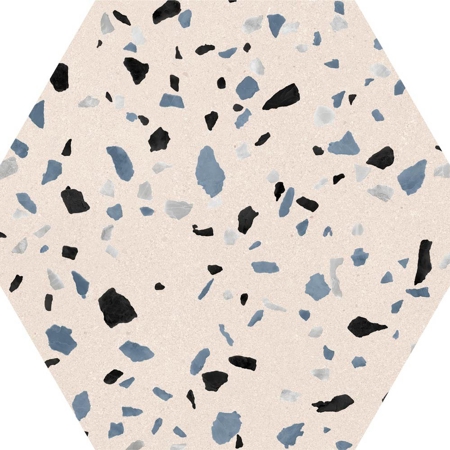 Abstract Talco Hexagon 8" x 9", 3/8" Matt Porcelain tile