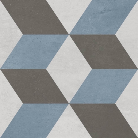 Classics Rubik Grey 9" x 9", 3/8" Matt Porcelain tile