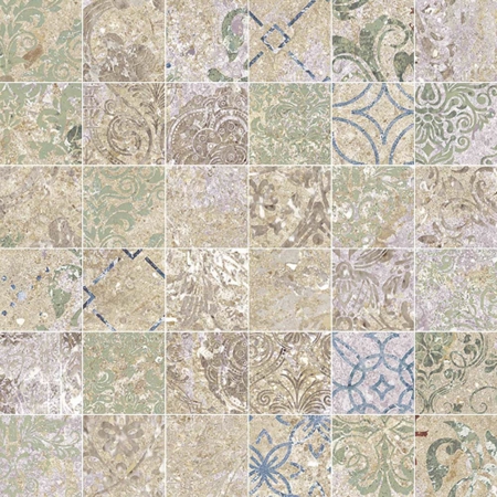 Mosaic Bohemian Blend 12" x 12", 3/8" Natural Porcelain Tile