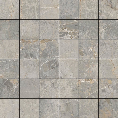 Mosaic Dstone Ash Lekue 12" x 12", 3/8" Natural Porcelain Tile