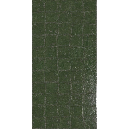 Abstra Green Blocks 20" x 40", 3/8" Glossy Porcelain Tile