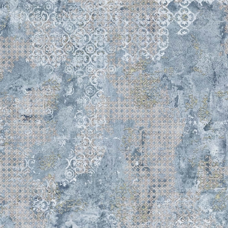 Rug Blue 40" x 40", 3/8" Natural Porcelain Tile
