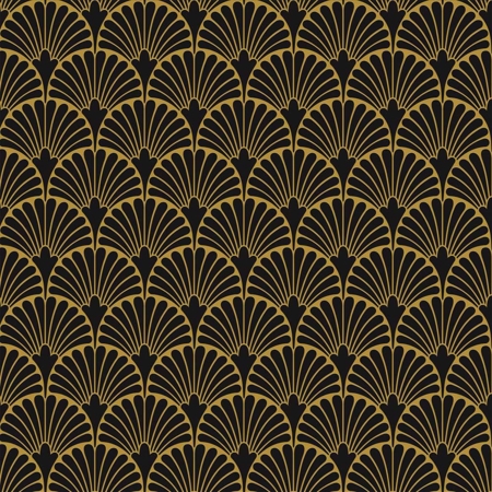Art-Deco Black Manhattan 12" x 12", 3/8" Natural Porcelain Tile