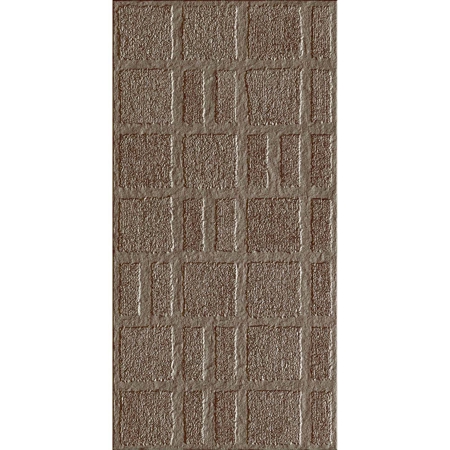 Milano Titanium Stamp 20" x 40", 3/8" Glossy Porcelain Tile