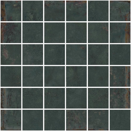 Mosaic Steel Green 12" x 12", 3/8" Natural Porcelain Tile