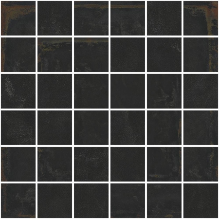 Mosaic Steel Black 12" x 12", 3/8" Natural Porcelain Tile