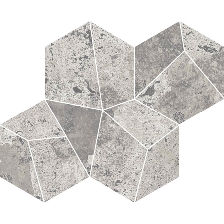 Trencadis Mosaic Lava Ivory 13 3/8" x 16 5/8" Natural Porcelain Tile